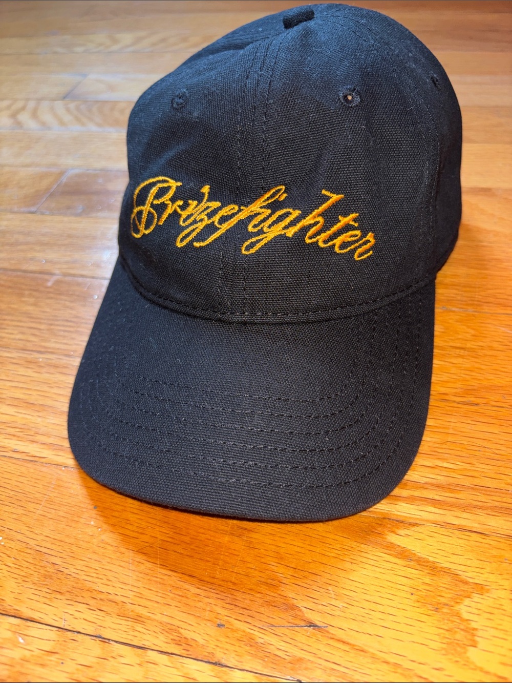 Men’s Mumford and Sons Black dad hat Cap with Yellow Embroidered Prizefighter